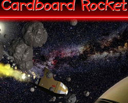 cardboard rocket poster